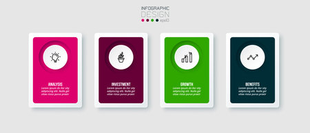 Infographic template business concept with option.のイラスト素材