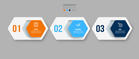 Infographic template business concept with step.のイラスト素材