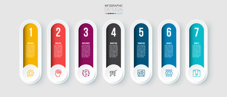 Infographic template business concept with step.のイラスト素材