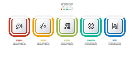 Business concept infographic template with option.のイラスト素材