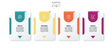 Business concept infographic template with option.のイラスト素材