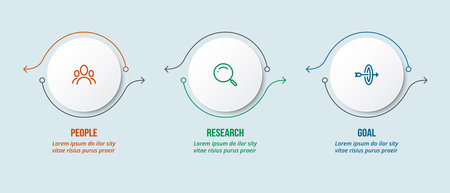 Timeline chart business infographic template.のイラスト素材