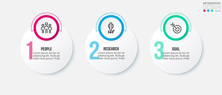 Infographic template business concept with step.のイラスト素材