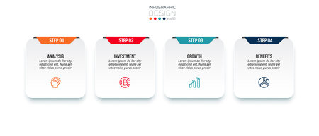 Infographic template business concept with step.のイラスト素材