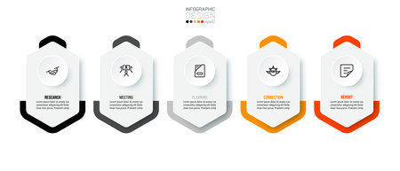 Business concept infographic template with option.のイラスト素材