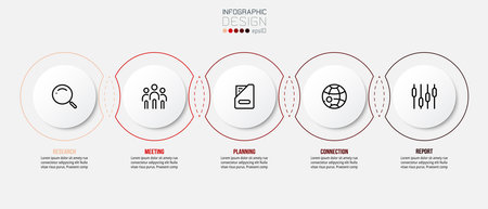 Timeline chart business infographic template.のイラスト素材