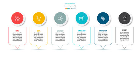 Business concept infographic template with option.のイラスト素材