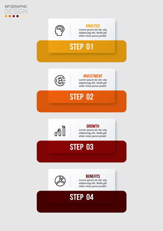 Infographic template business concept with workflow.のイラスト素材