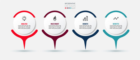 Business concept infographic template with option.のイラスト素材