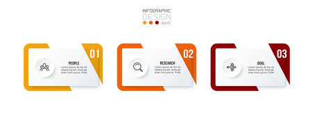 Infographic template business concept with step.のイラスト素材