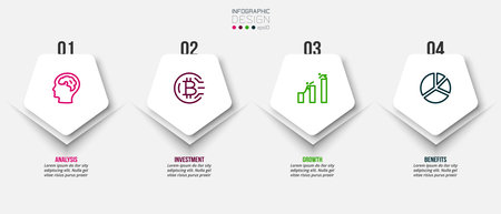Infographic template business concept with step.のイラスト素材