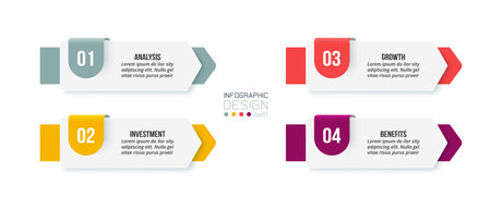 Infographic template business concept with workflow.のイラスト素材