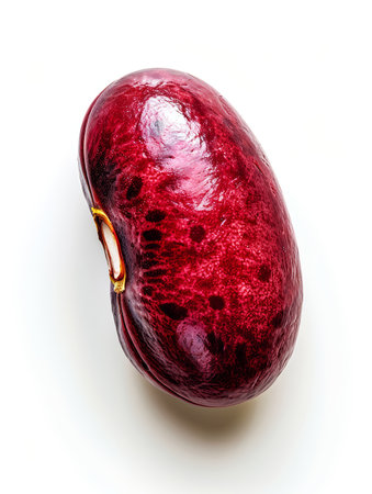 Red kidney beans isolated on white background.の素材