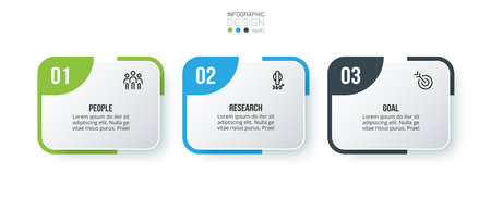 Infographic template business concept with step.のイラスト素材