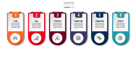 Infographic template business concept with step.のイラスト素材