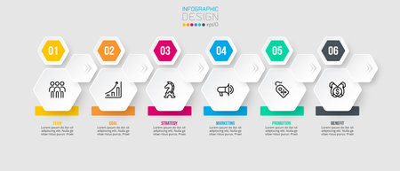 Timeline chart business infographic template.のイラスト素材