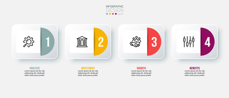 Infographic template business concept with step.のイラスト素材