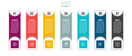 Infographic template business concept with step.のイラスト素材