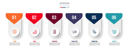 Infographic template business concept with step.のイラスト素材