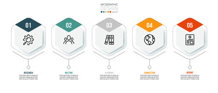 Infographic template business concept with step.のイラスト素材