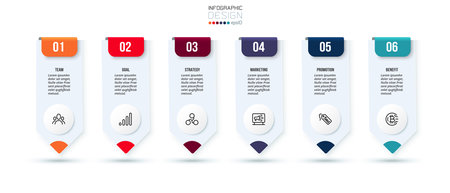 Infographic template business concept with step.のイラスト素材