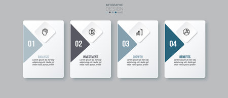 Infographic template business concept with step.のイラスト素材