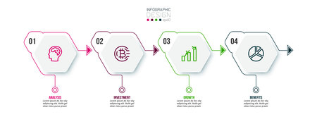 Timeline chart business infographic template.のイラスト素材