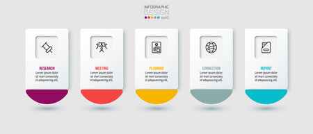 Business concept infographic template with option.のイラスト素材
