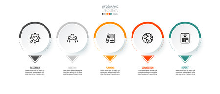 Business concept infographic template with option.のイラスト素材