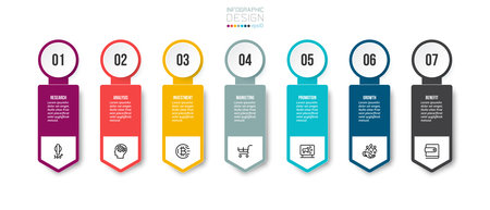 Infographic template business concept with step.のイラスト素材