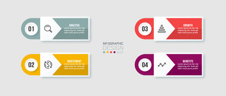 Infographic template business concept with workflow.のイラスト素材