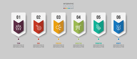 Infographic template business concept with step.のイラスト素材