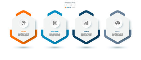 Business concept infographic template with option.のイラスト素材