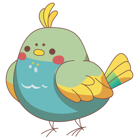 Cute bird cartoon icon vector illustration graphicのイラスト素材