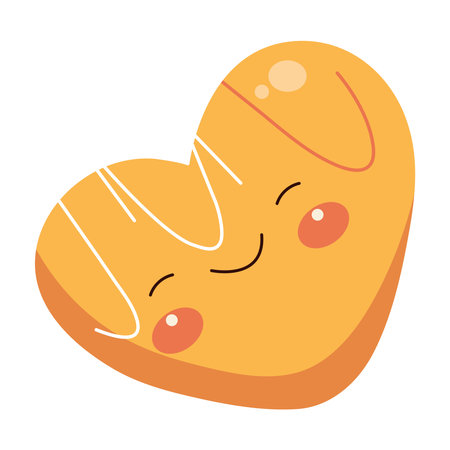 Delicious bread kawaii cartoon vector illustrationのイラスト素材
