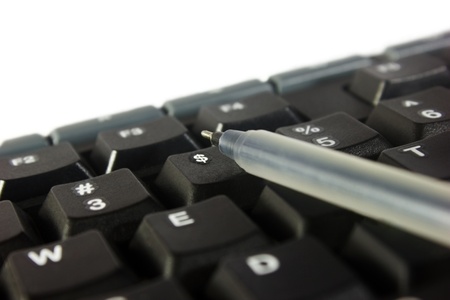 Selective focus of dollar sign on keyboard