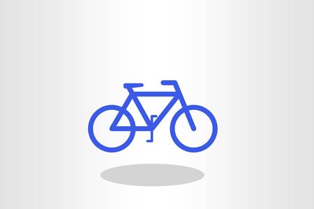Illustration of bycycle on plain backgroundの写真素材