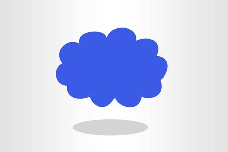 Illustration of cloud on plain backgroundの写真素材