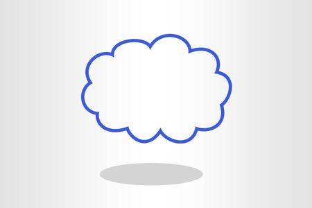 Illustration of cloud on plain backgroundの写真素材
