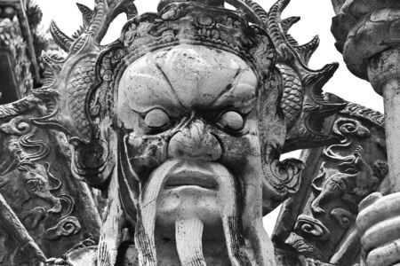 culture of chaina at poe temple bangkok thailandの写真素材