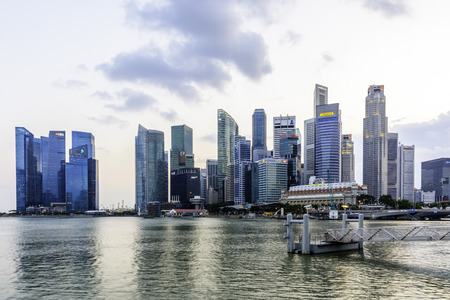 Singapore Skyline of CBD area day viewのeditorial素材
