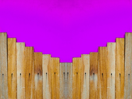 wood step on purple backgroundの写真素材