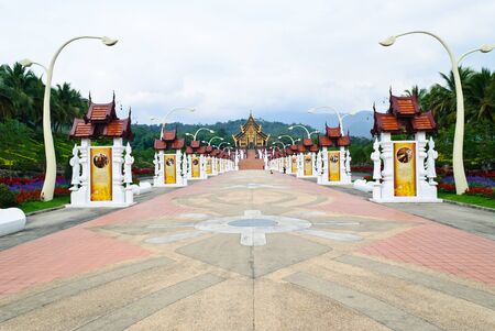 CHIANGMAI THAILAND - DECEMBER 4 : architecture show in The International Horticultural Exposition Ratchaphruek 2011. Even on 14 december 2011 - 14 march 2012. On December 4,2011 in Chiangmai, Thailand.のeditorial素材