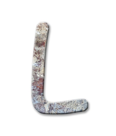 Wooden alphabet letter,Lの写真素材