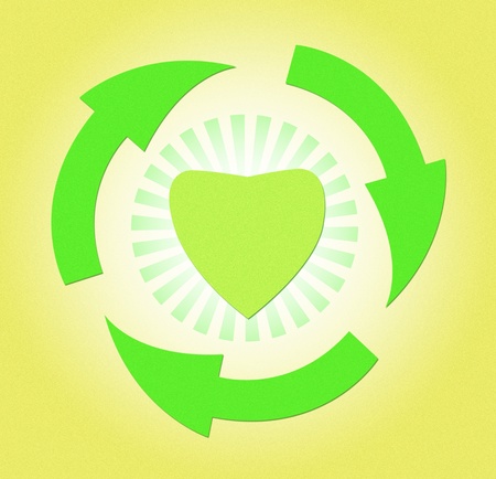 papercraft recycle for heart with loveの写真素材