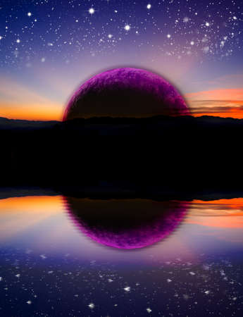 abstract planetの写真素材