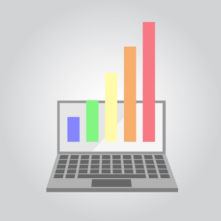 graph in notebook 3dのイラスト素材