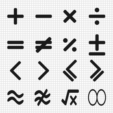 math icons design setのイラスト素材