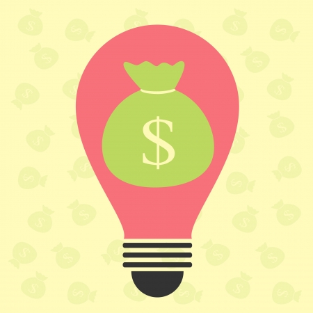 bulb idea for make moneyのイラスト素材