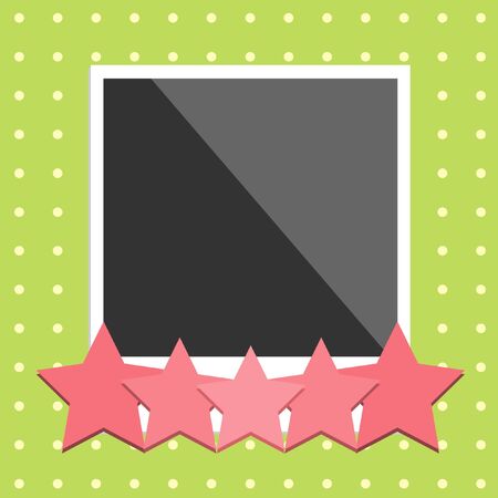 photoframe with star and dot backgroundのイラスト素材